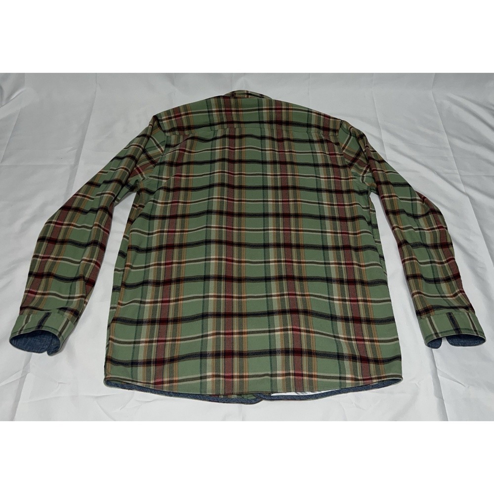 Orvis Flannel Green Red Brown Plaid Classic Men's Medium Heavyweight Pockets - Picture 3 of 6